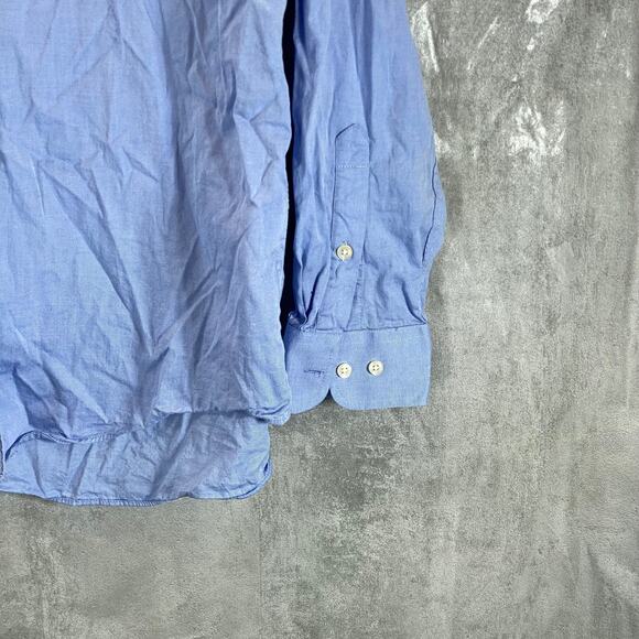 CLUB ROOM Men's Light Blue Regular-Fit Cotton Oxford Dress Shirt SZ 15.5 34/35 - Picture 7 of 9